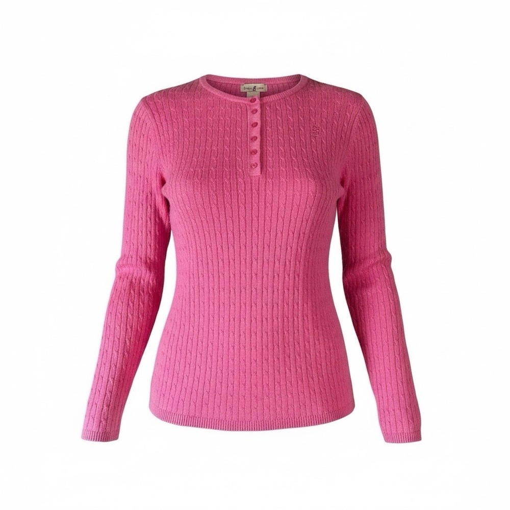 Duck Head Women's 100% Cotton Knit Sweater Pink Size Large